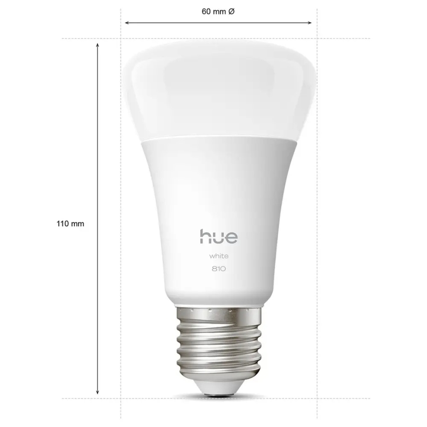 SADA 4x LED Stmívatelná žárovka Philips Hue WHITE E27/7W/230V 2700K