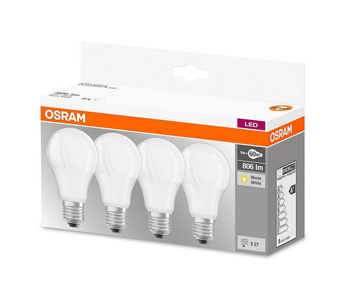 Osram SADA 4x LED Žárovka A60 E27/9W/230V 2700K