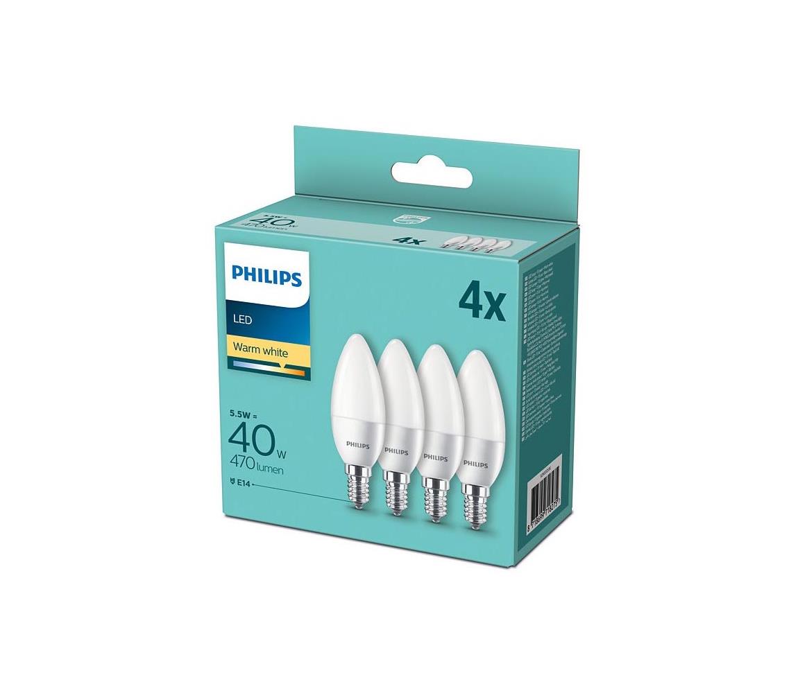 Philips SADA 4x LED Žárovka Philips E14/5,5W/230V 2700K P4441