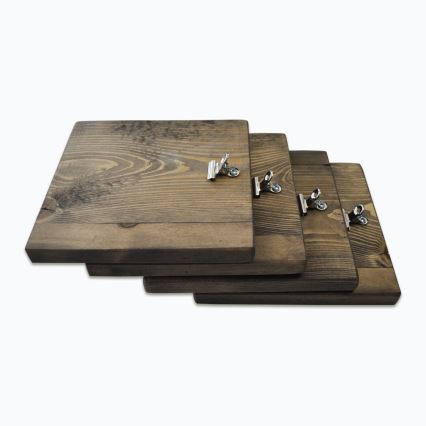 SADA 4x Nástěnný držák na fotky 14x14 cm hnědá