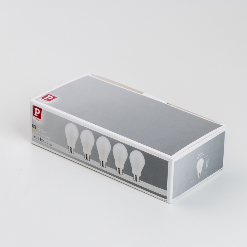 SADA 5x LED Žárovka A60 E27/9W/230V 2700K - Paulmann 28780