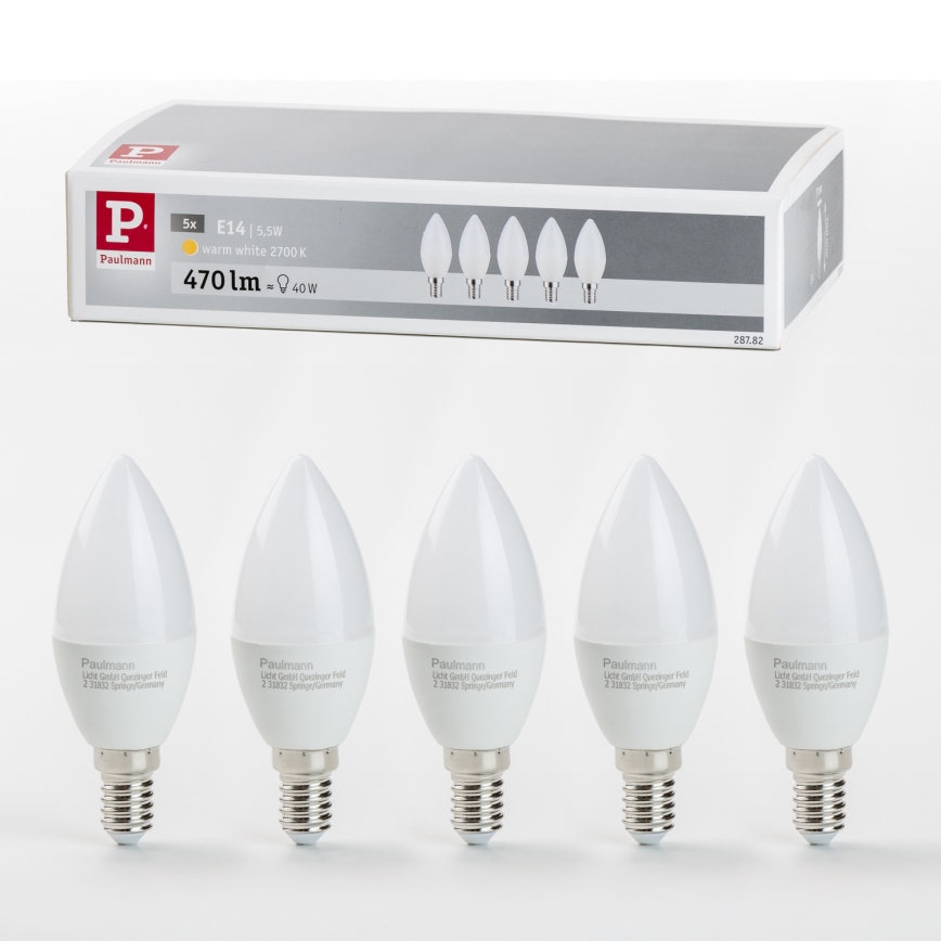 SADA 5x LED Žárovka E14/5,5W/230V 2700K - Paulmann 28782