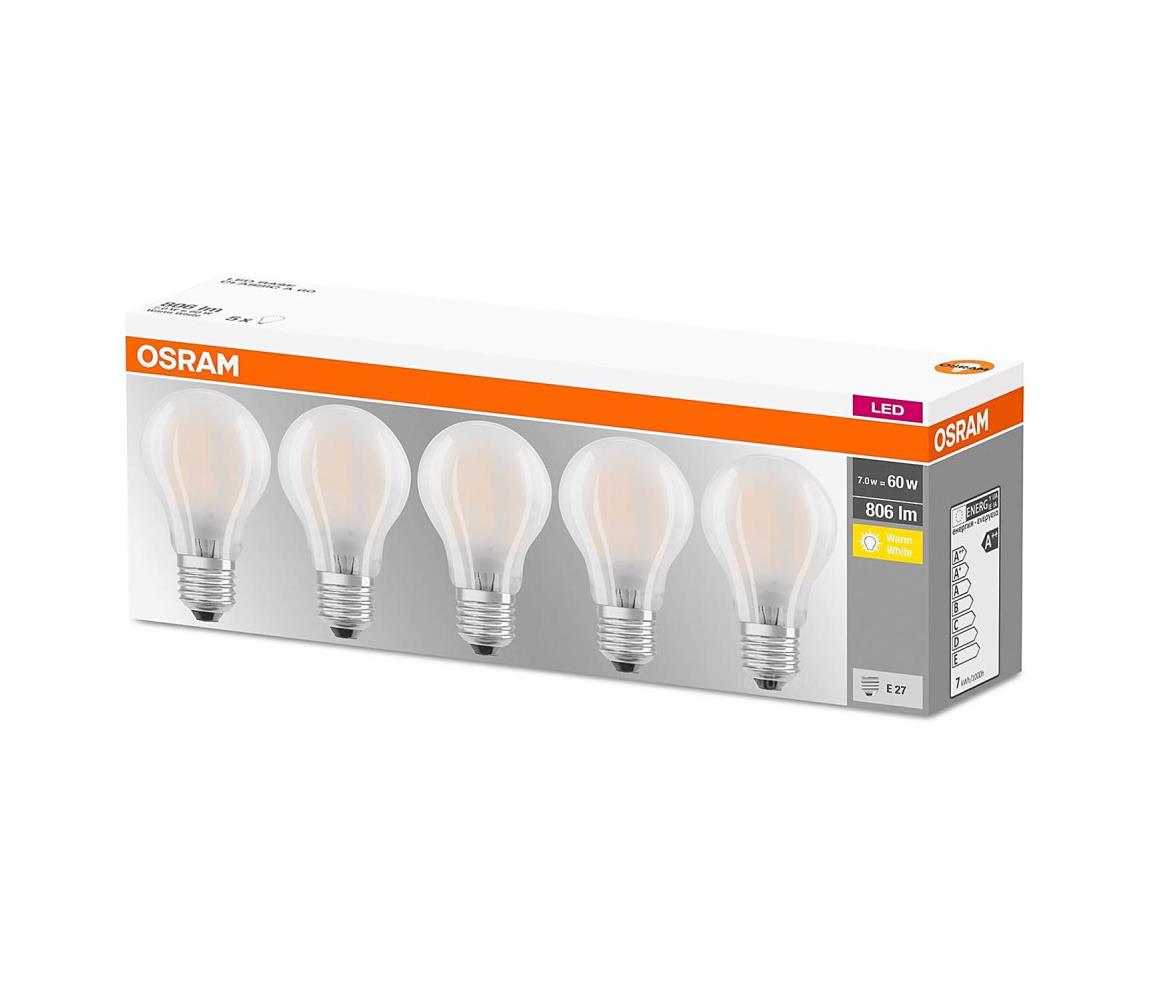 Osram SADA 5x LED Žárovka E27/7W/230V 2700K - Osram P227309