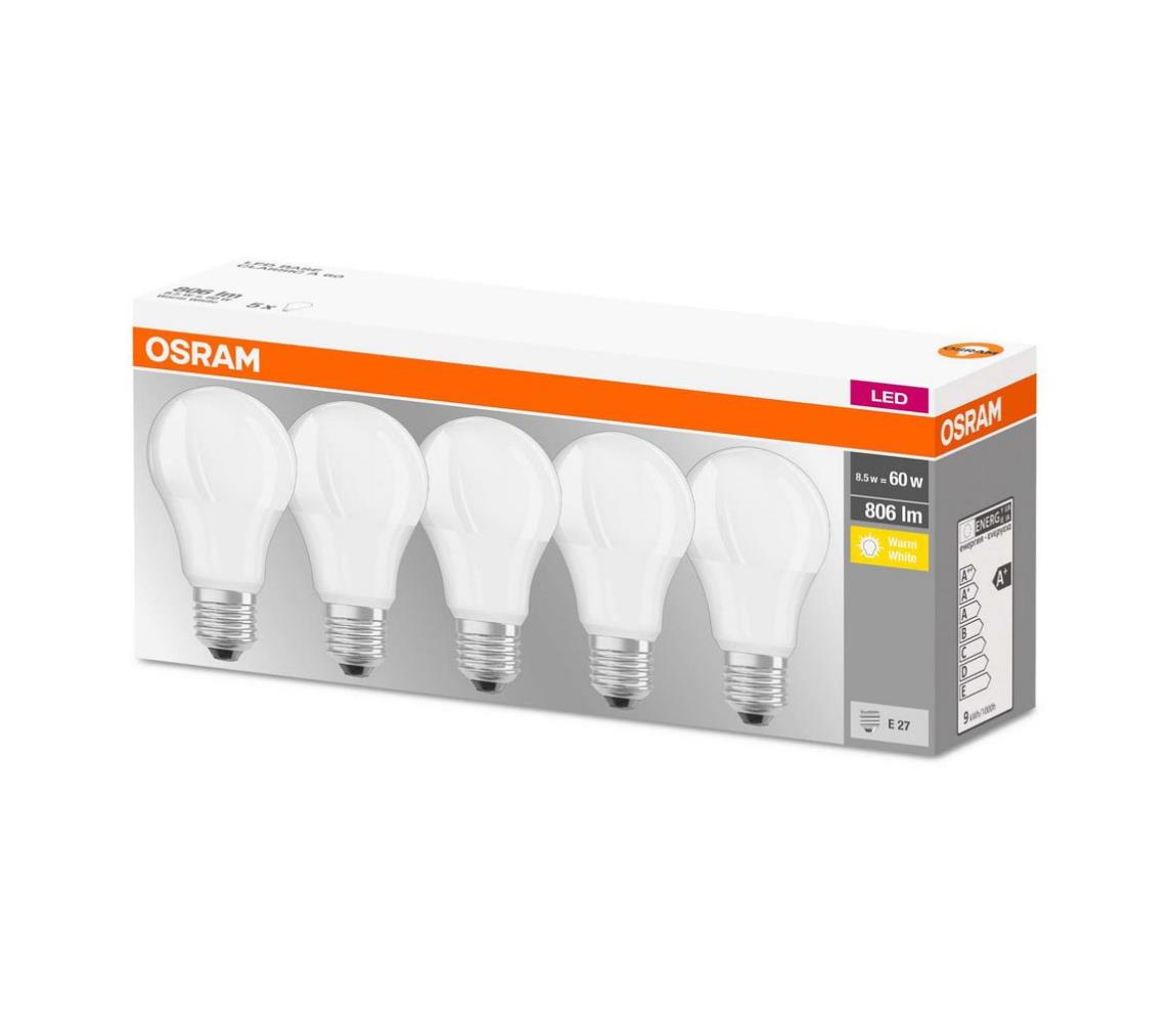 Osram SADA 5x LED Žárovka E27/8,5W/230V 2700K