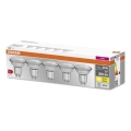 SADA 5x LED Žárovka PAR16 GU10/4,3W/230V 2700K 120° - Osram