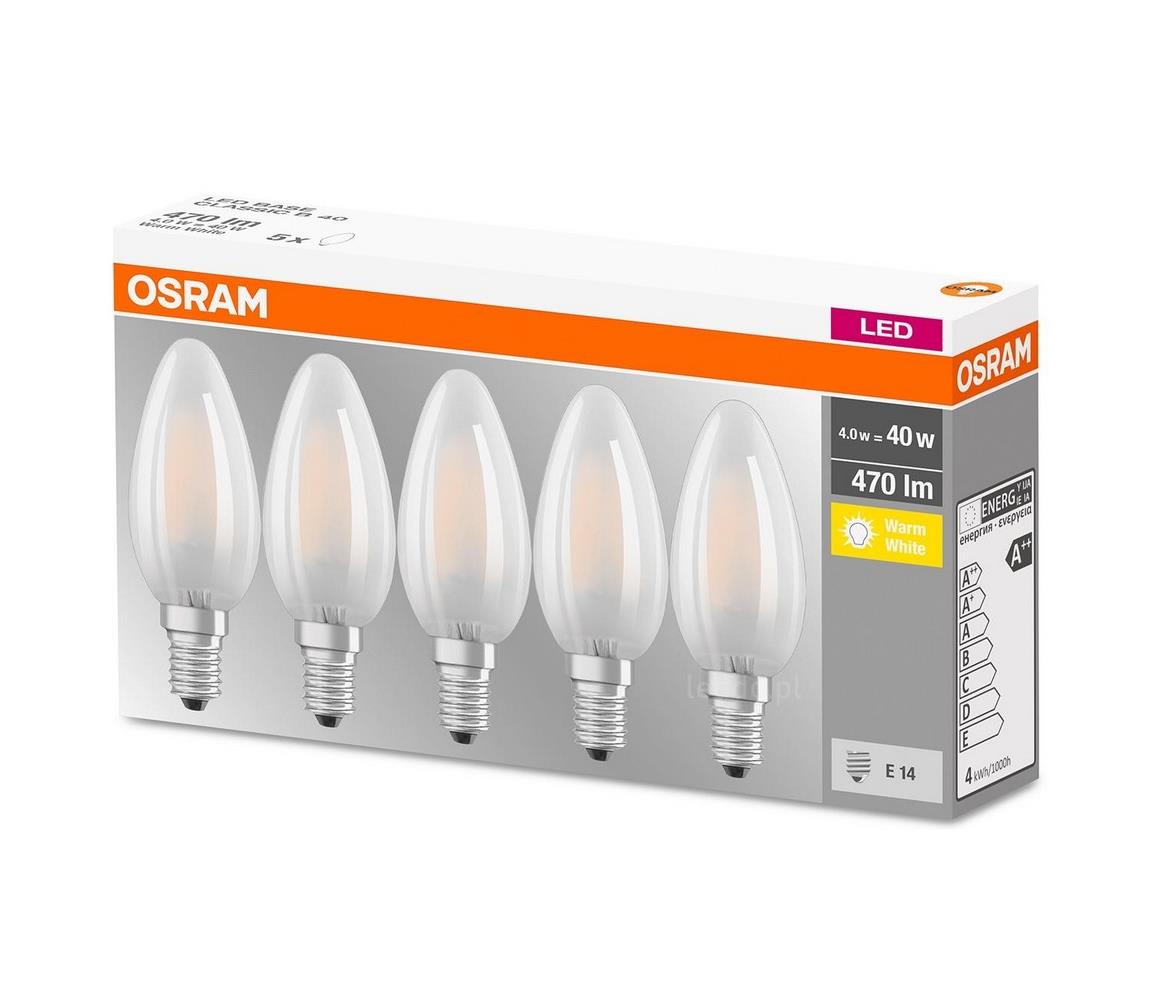 Osram SADA 5x LED Žárovka VINTAGE E14/4W/230V 2700K - Osram P224483