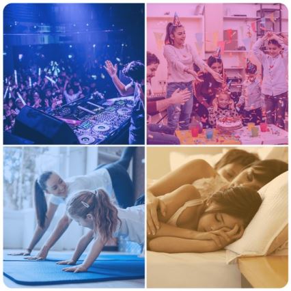 SADA 6x LED RGBW Stmívatelná žárovka MESH GU10/6,5W/230V 2700-6500K + dálkové ovládání - Aigostar