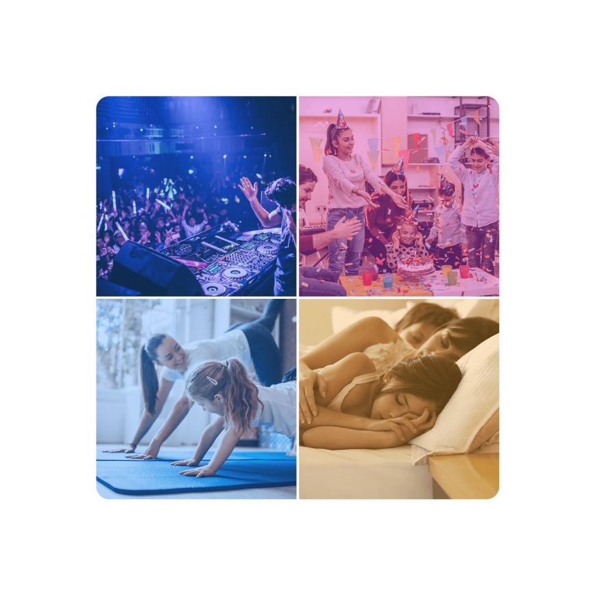 SADA 6x LED RGBW Stmívatelná žárovka MESH GU10/6,5W/230V 2700-6500K + dálkové ovládání - Aigostar