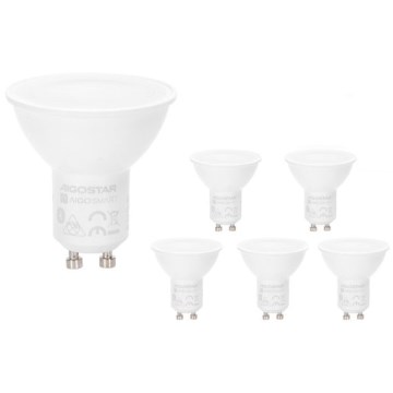 SADA 6x LED RGBW Stmívatelná žárovka MESH GU10/6,5W/230V 2700-6500K + dálkové ovládání - Aigostar