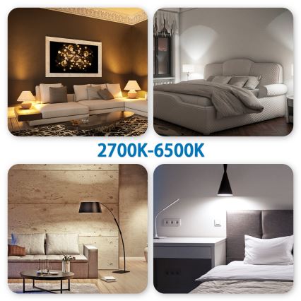 SADA 6x LED RGBW Stmívatelná žárovka GU10/6,5W/230V 2700-6500K Wi-Fi - Aigostar