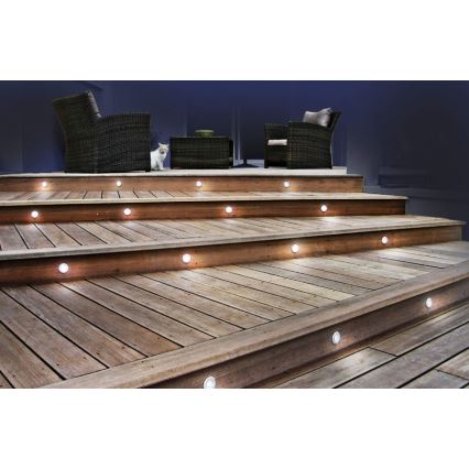 SADA 6x LED Venkovní zápustné svítidlo EASY CONNECT LED/0,8W/230V 3000K IP67