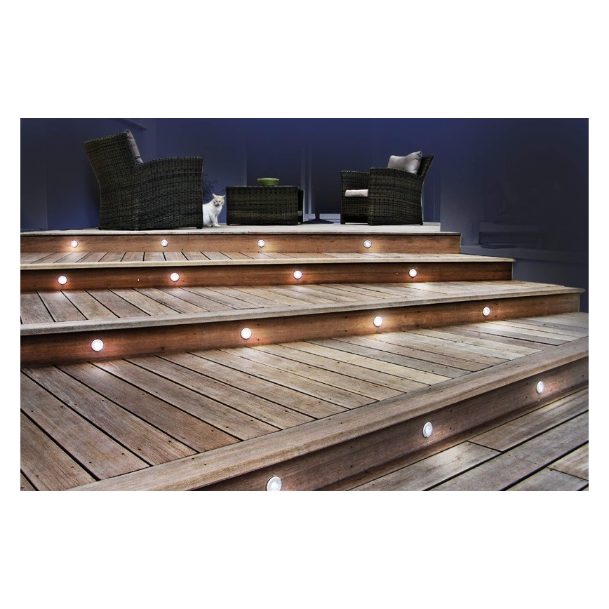 SADA 6x LED Venkovní zápustné svítidlo EASY CONNECT LED/0,8W/230V 3000K IP67
