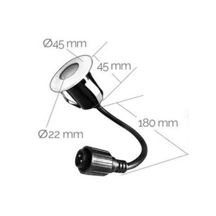 SADA 6x LED Venkovní zápustné svítidlo EASY CONNECT LED/0,8W/230V 3000K IP67