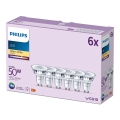 SADA 6x LED Žárovka Philips GU10/4,6W/230V 2700K