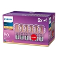 SADA 6x LED Žárovka VINTAGE Philips E27/7W/230V 2700K