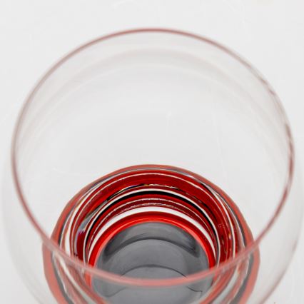 Sada 6x sklenice Katka 170 ml červená čirá