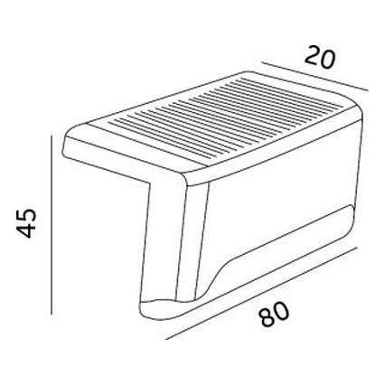 SADA 8x LED Solární osvětlení schodiště LED/0,06W/1,2V 3000K IP44 600 mAh