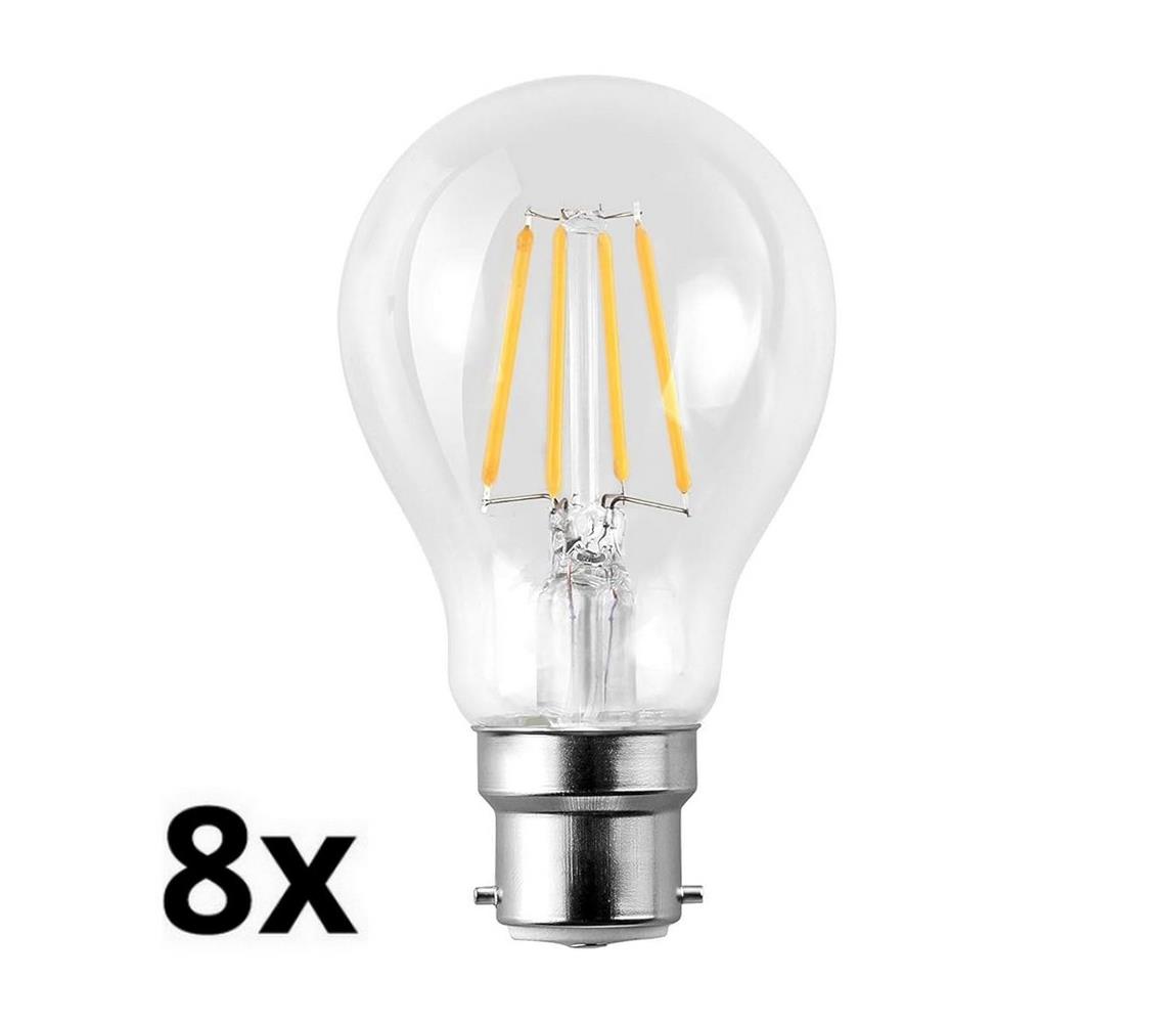  SADA 8x LED Žárovka A60 B22/7W/230V 2700K 