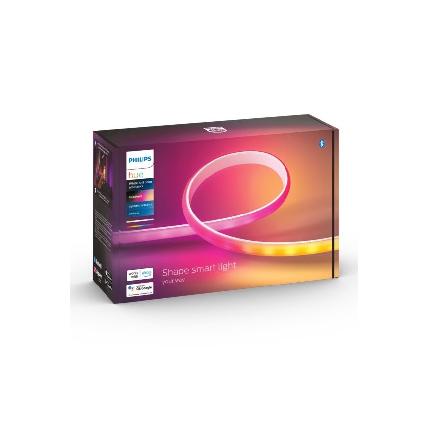 SADA - LED RGBW Stmívatelný pásek Philips Hue WHITE AND COLOR AMBIANCE 2m LED/20W/230V + 4x Stmívatelná žárovka Philips A60 E27/6,5W/230V 2000-6500K