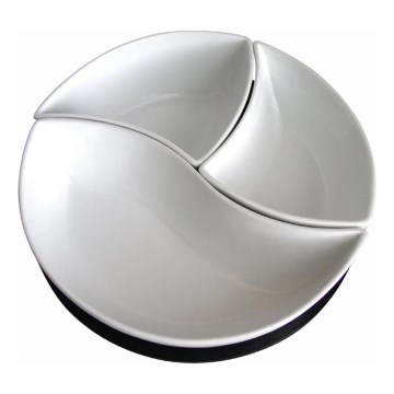 Sada misek s podnosem TORO 3 ks keramika/dřevo