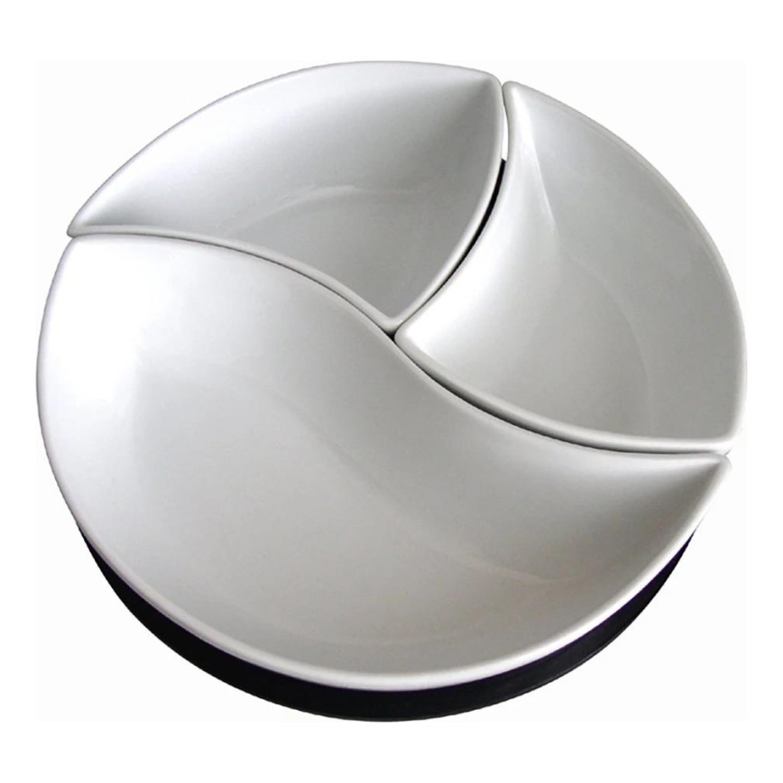 Sada misek s podnosem TORO 3 ks keramika/dřevo