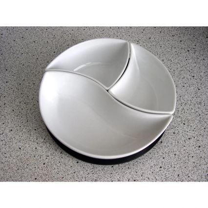 Sada misek s podnosem TORO 3 ks keramika/dřevo