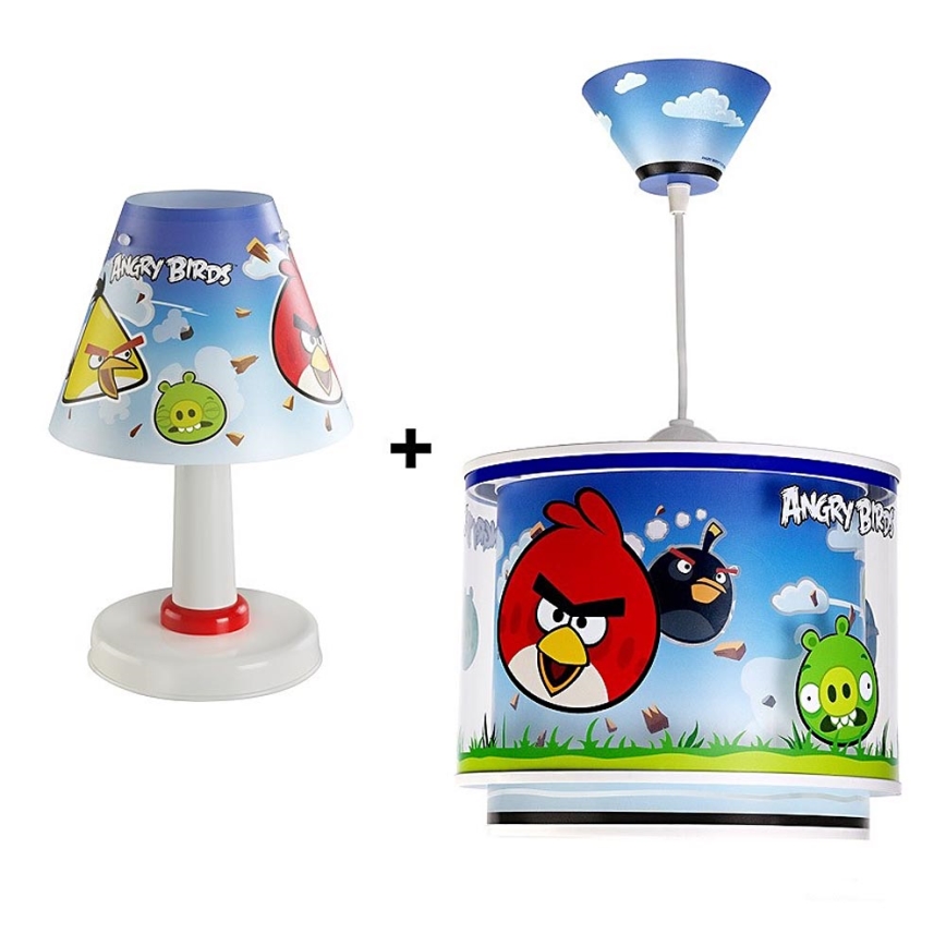 SADA stolní lampa + lustr ANGRY BIRDS