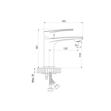 Samona - Umyvadlová baterie KORANA 16 cm lesklý chrom