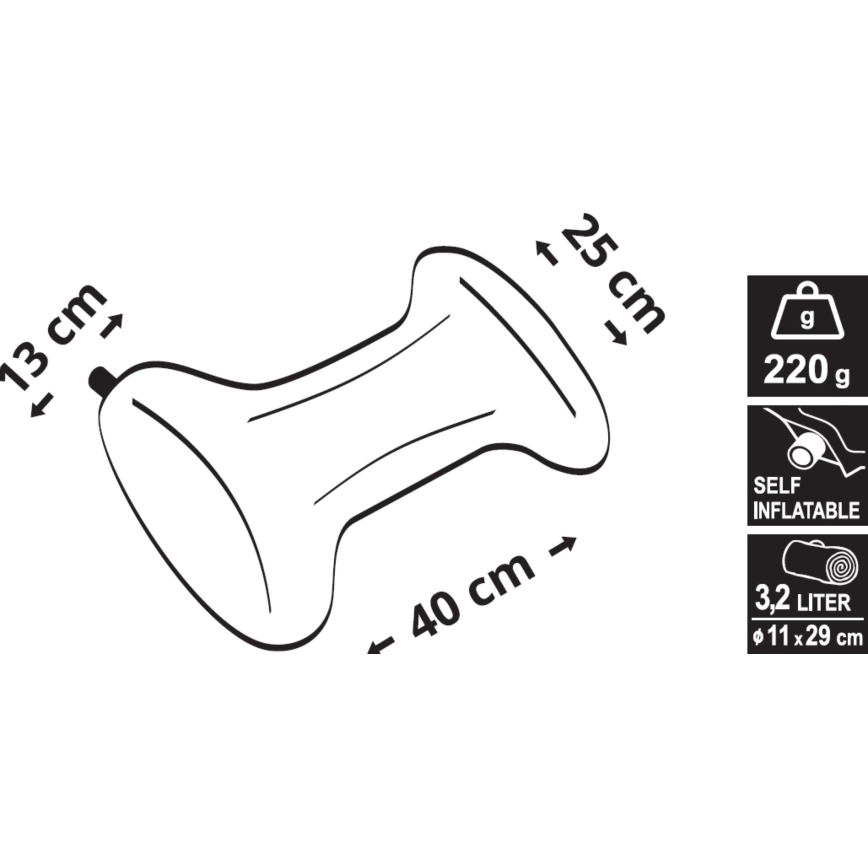 Samonafukovací polštář zelený
