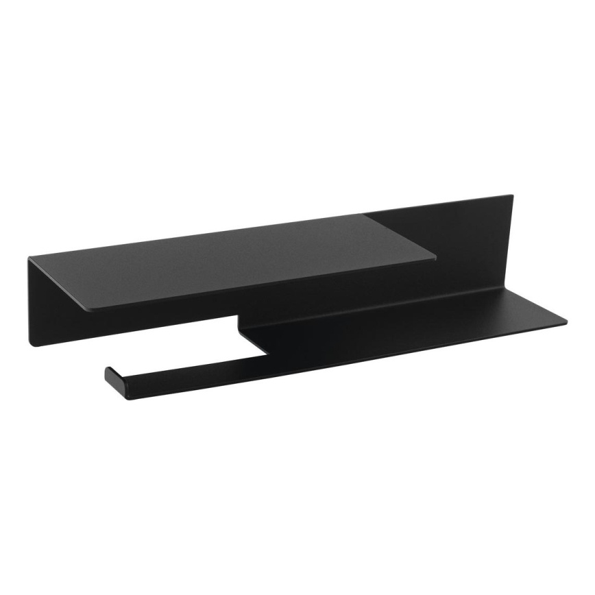 Sapho - Držák toaletního papíru s poličkou 9,5x35 cm matná černá
