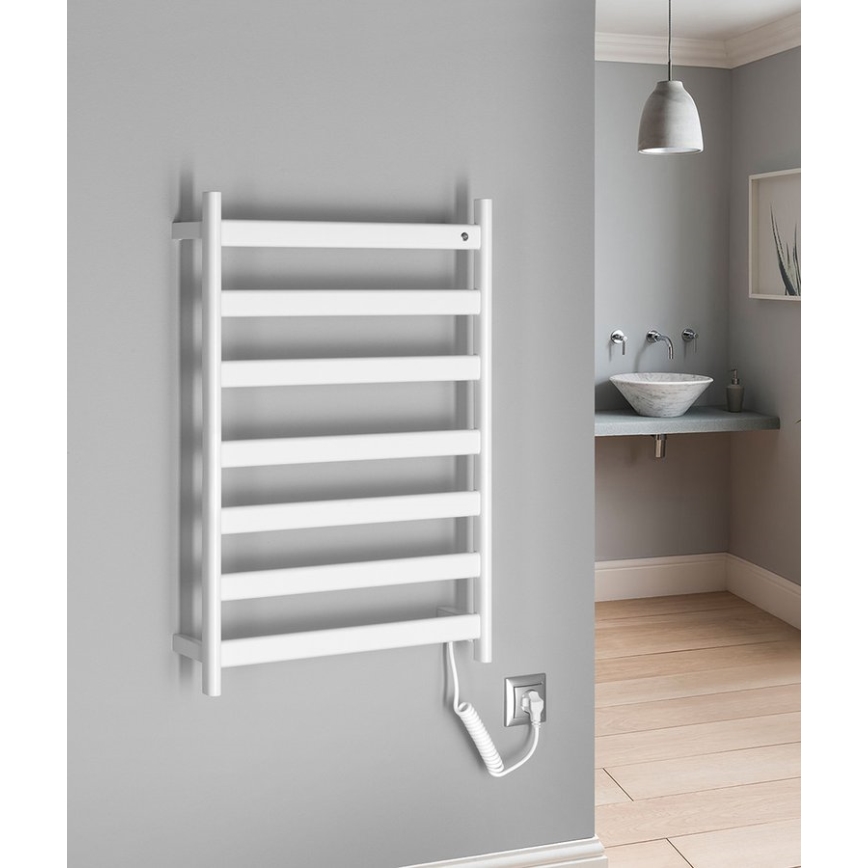 Sapho - Elektrický sušák na ručníky ELIAS 105W 73x49 cm matná bílá