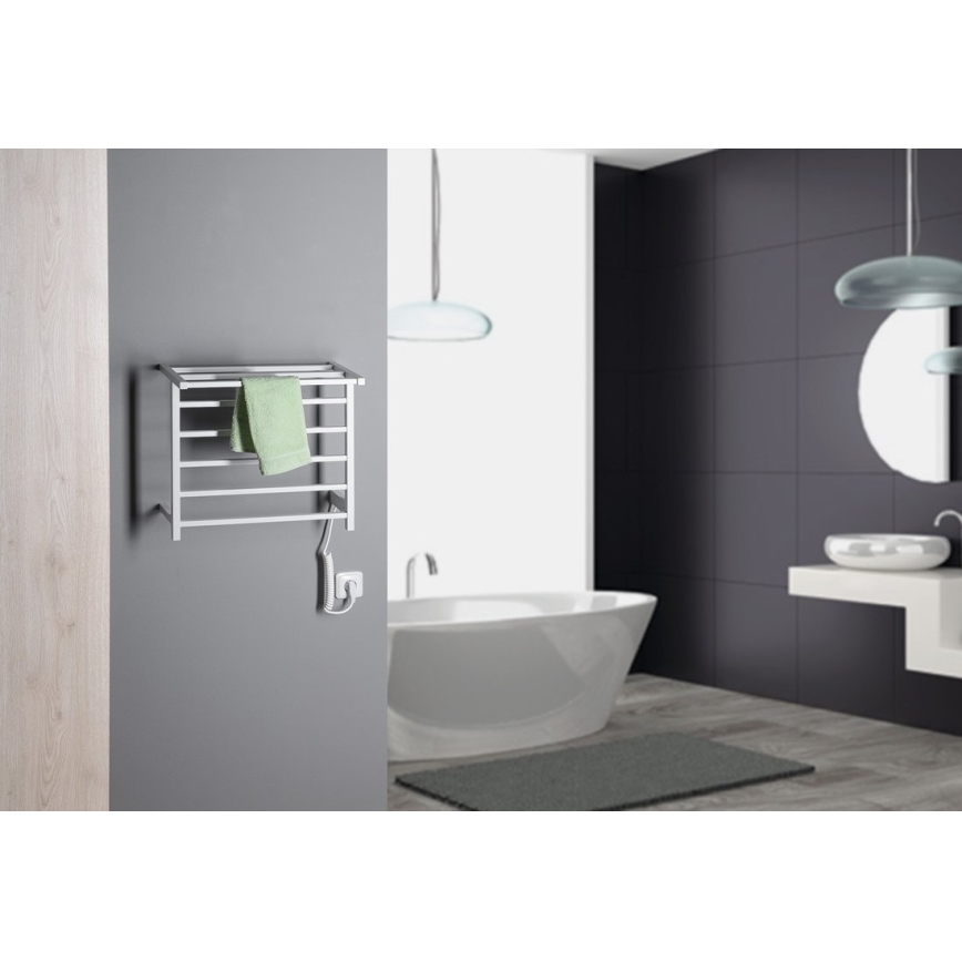Sapho - Elektrický sušák na ručníky ELZOR 60W  47x50 cm matná bílá