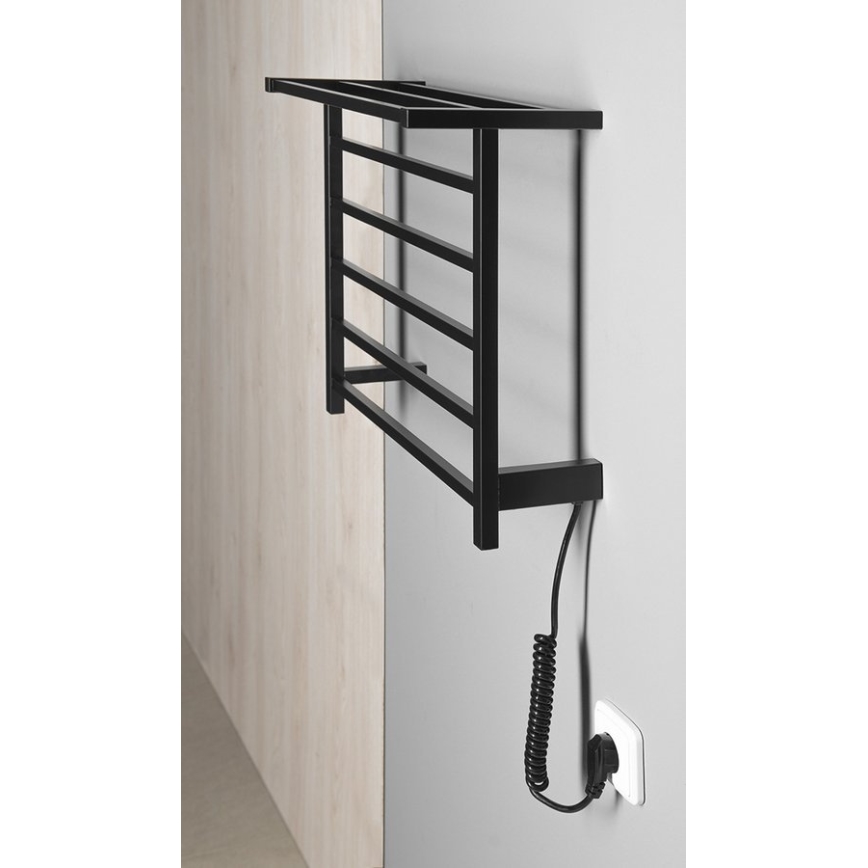 Sapho - Elektrický sušák na ručníky ELZOR 60W 47x50 cm matná černá