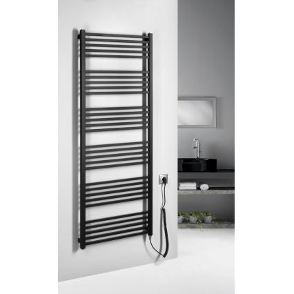 Sapho - Elektrický sušák na ručníky METRO-E 800W 162x60 cm matná černá