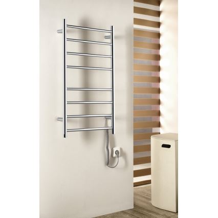 Sapho - Elektrický sušák na ručníky REDONDO 75W/230V 90 cm lesklý chrom pravá kulatý