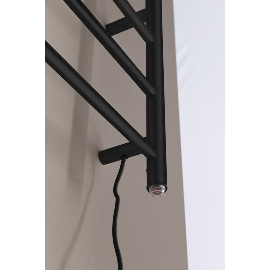 Sapho - Elektrický sušák na ručníky REDONDO 75W 90x50 cm matná černá