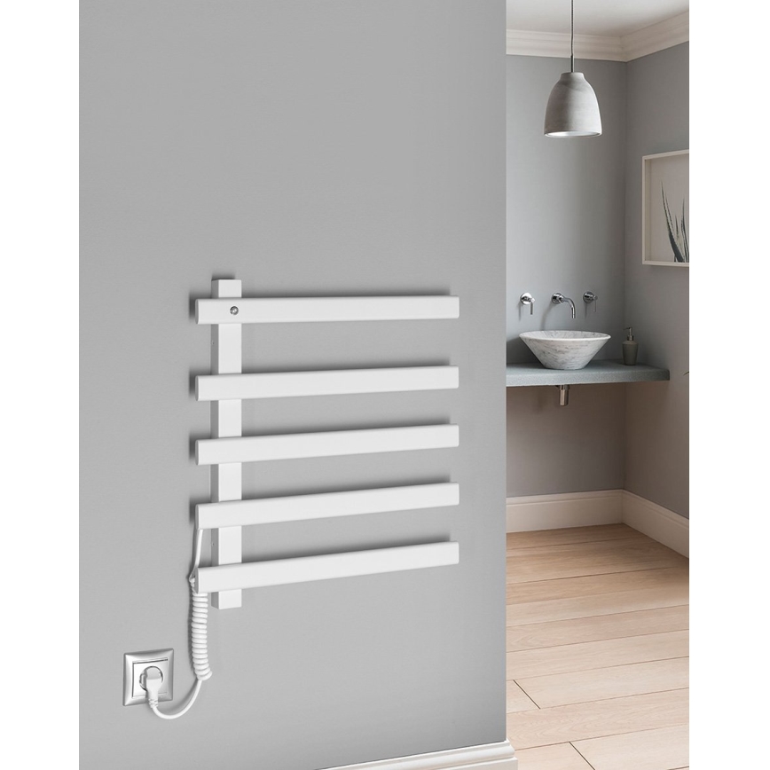 Sapho - Elektrický sušák ručníků ELCOR 63W 52x48 cm matná bílá