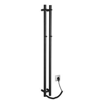 Sapho - Elektrický sušák ručníků PAPINADO 40W 120x11 cm matná černá