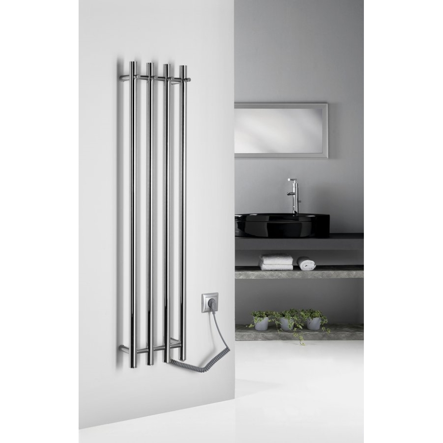Sapho - Elektrický sušák ručníků PAPINADO 85W 120x26 cm lesklý chrom pravá
