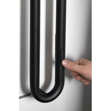Sapho - Elektrický sušák ručníků s časovačem DUOPASSO 45W 170x12 cm matná černá