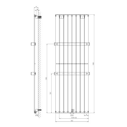 Sapho - Koupelnový radiátor COLONNA 180x60 cm bílá