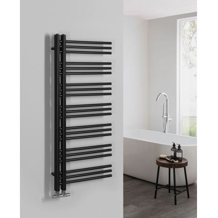 Sapho - Koupelnový radiátor DORLION 400W 50x120x50 cm matná černá