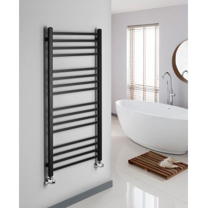 Sapho - Koupelnový radiátor METRO 386W/230V 50x120 cm matná černá
