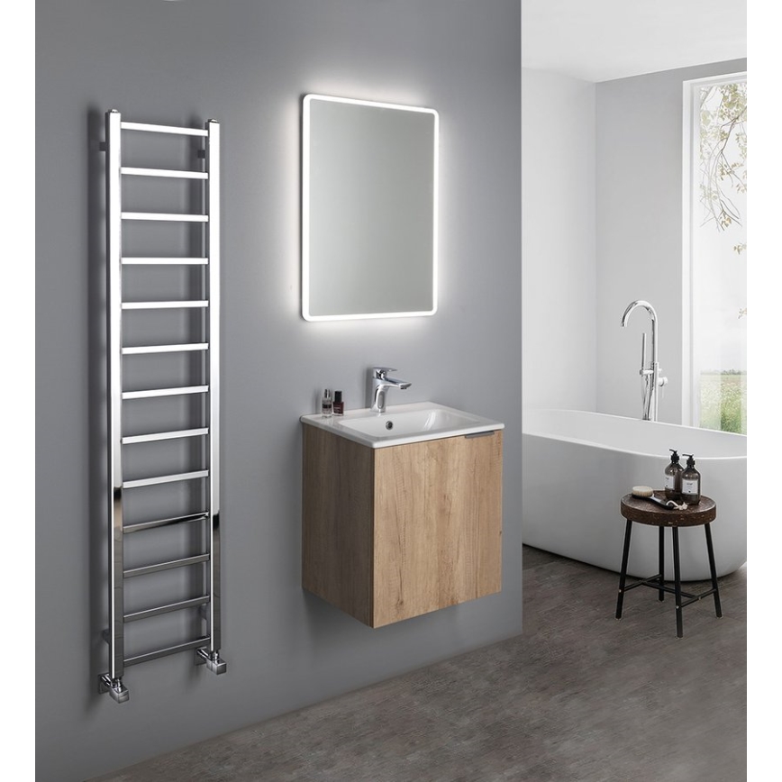 Sapho - Koupelnový radiátor METRO LIGHT 276W/230V 30x150 cm lesklý chrom