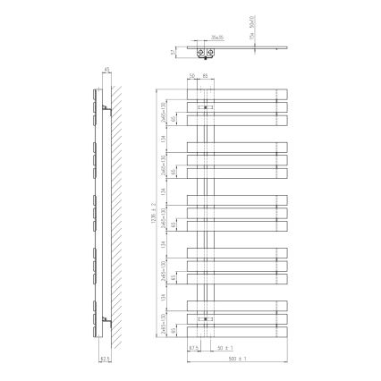 Sapho - Koupelnový radiátor SILVANA 123x50 cm bílá