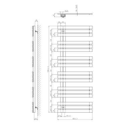 Sapho - Koupelnový radiátor SILVANA 150x60 cm bílá