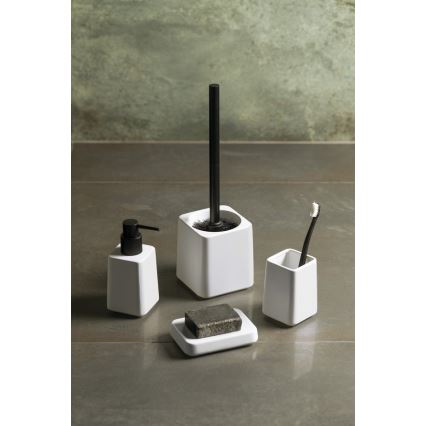 Sapho - Koupelnový set 4 ks bílá/černá