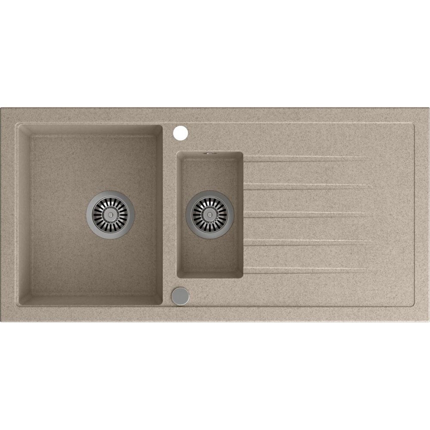Sapho - Kuchyňský dřez 100x50 cm granit/béžová