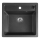Sapho - Kuchyňský dřez 53x50 cm granit/černá