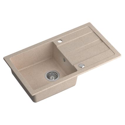 Sapho - Kuchyňský dřez 77x44 cm granit/béžová